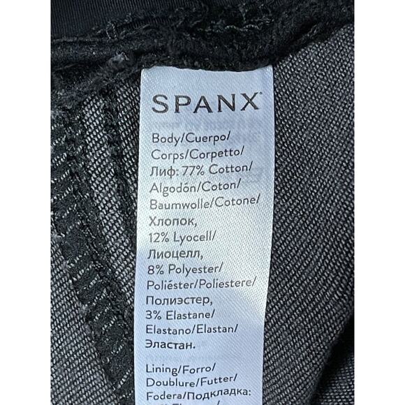 Spanx Jeans Womens Small Black Distressed Skinny Slim Denim Adult - Picture 6 of 10